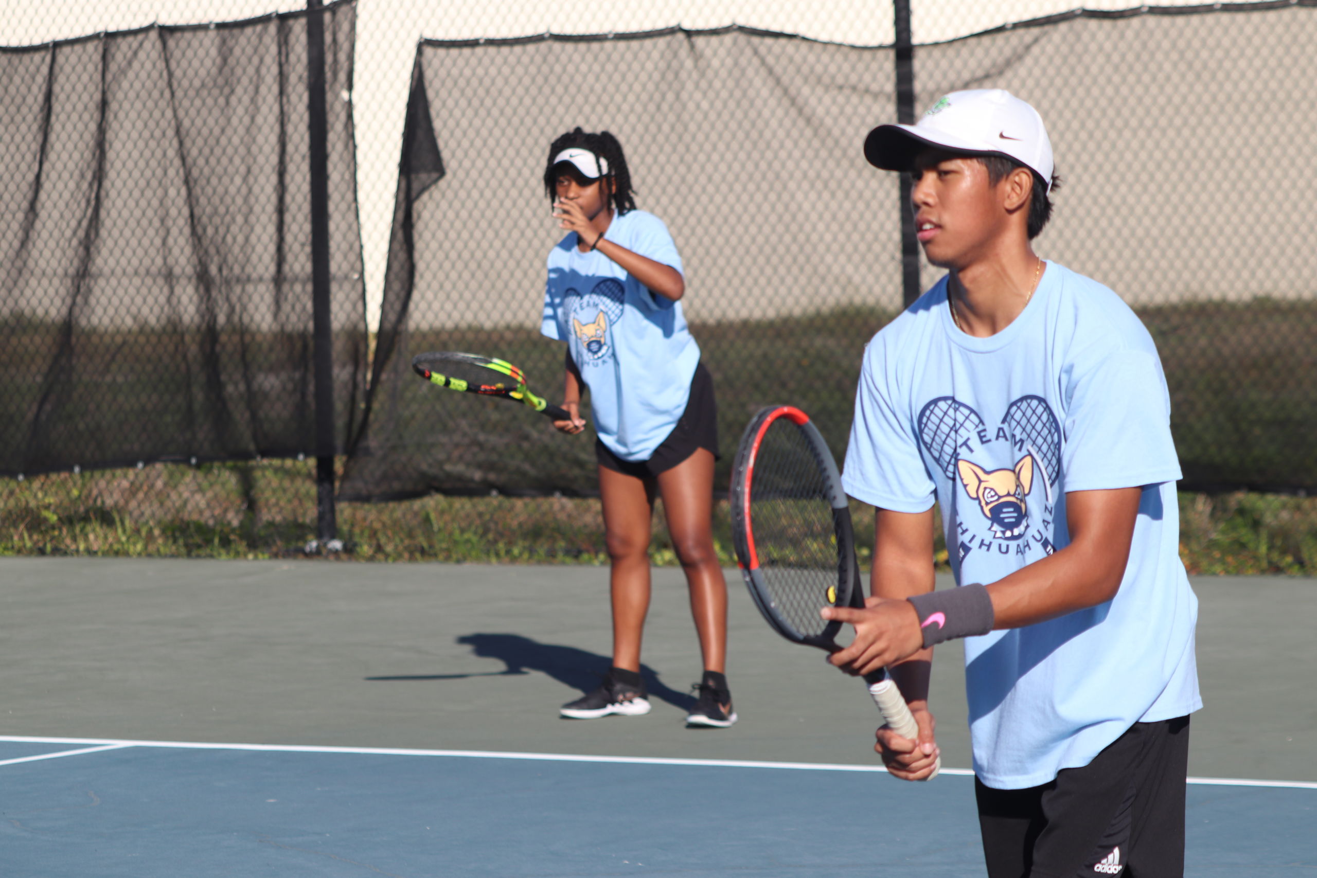 Junior team tennis doubles team